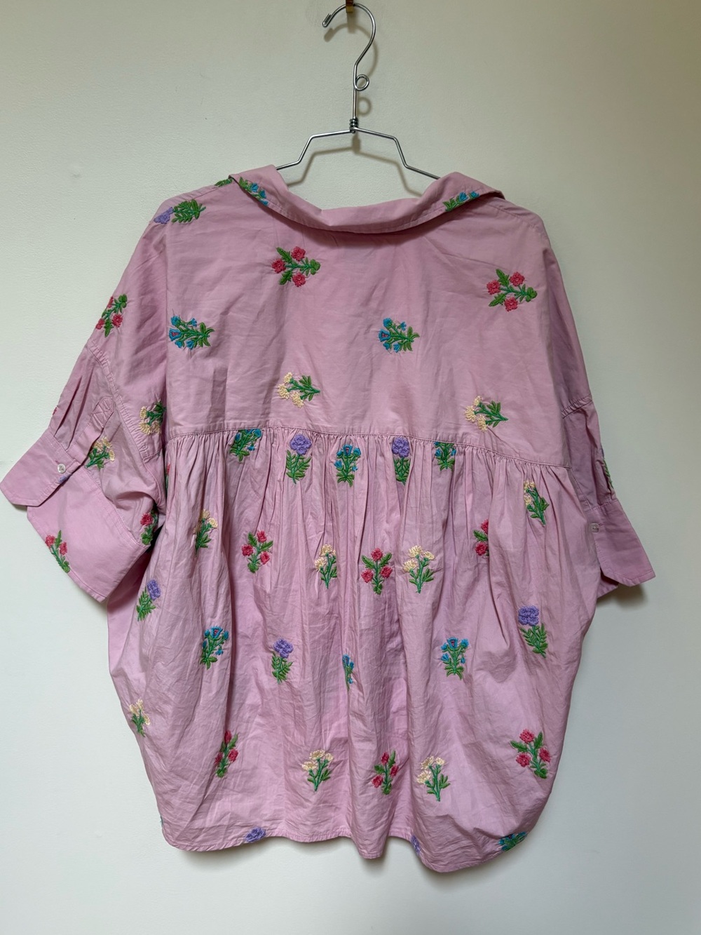 NWOT Maeve Mabel Boxy Embroidered Oxford Shirt Size XL - Picture 11 of 15